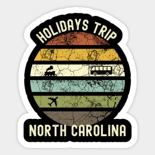 Holidays Trip To North Carolina, Family Trip To North Carolina, Road Trip to North Carolina, Family Reunion in North Carolina, Holidays in Sticker